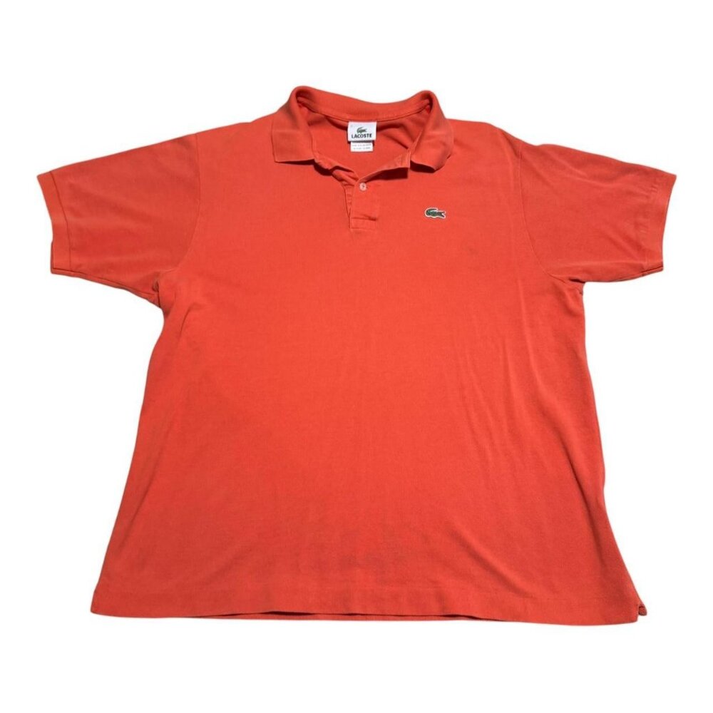 Lacoste‎ Made in France 100% Cotton Orange Polo Shirt Men's Large 7